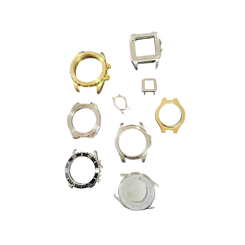 How do transparent watch cases protect the movement from dust and UV rays?